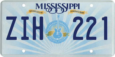 MS license plate ZIH221