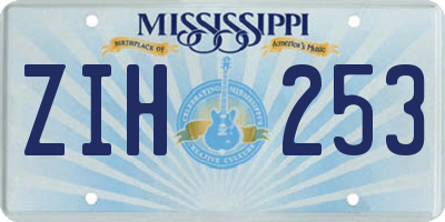 MS license plate ZIH253