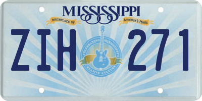 MS license plate ZIH271