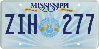 MS license plate ZIH277