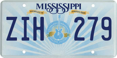 MS license plate ZIH279