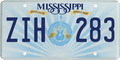 MS license plate ZIH283