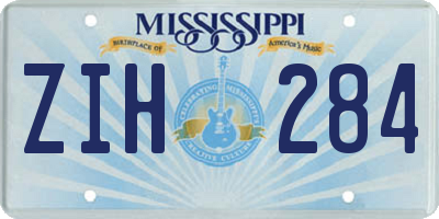 MS license plate ZIH284