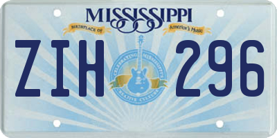 MS license plate ZIH296