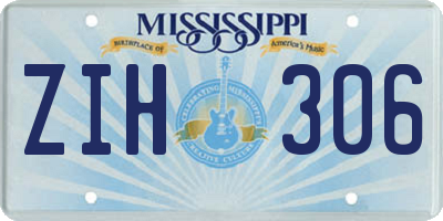 MS license plate ZIH306