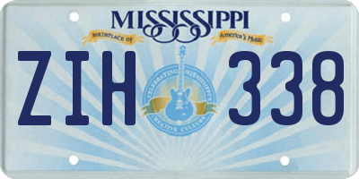 MS license plate ZIH338