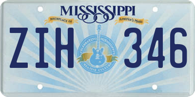 MS license plate ZIH346
