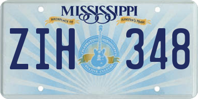 MS license plate ZIH348