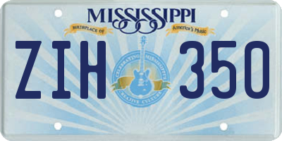 MS license plate ZIH350