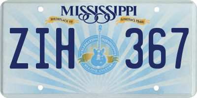 MS license plate ZIH367