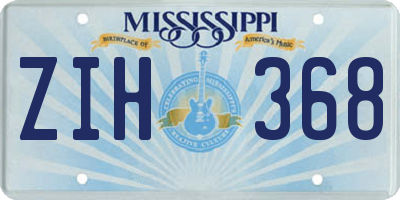 MS license plate ZIH368