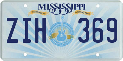 MS license plate ZIH369