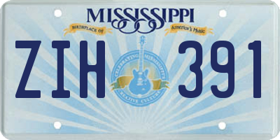 MS license plate ZIH391