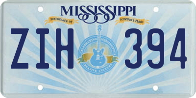 MS license plate ZIH394