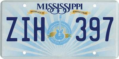 MS license plate ZIH397
