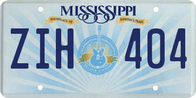 MS license plate ZIH404