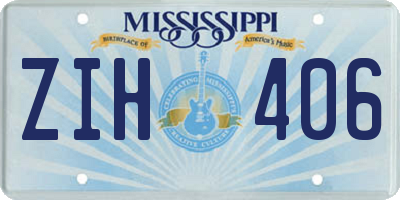 MS license plate ZIH406