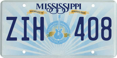 MS license plate ZIH408