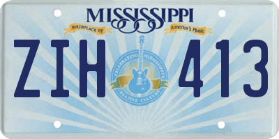 MS license plate ZIH413