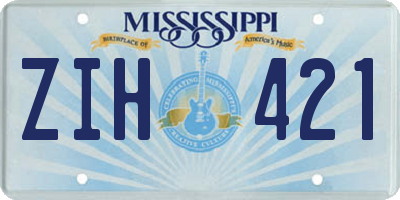 MS license plate ZIH421