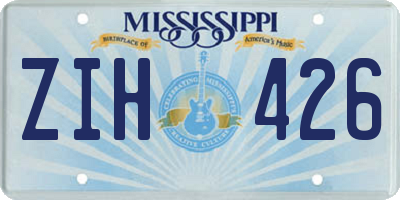 MS license plate ZIH426