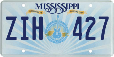 MS license plate ZIH427