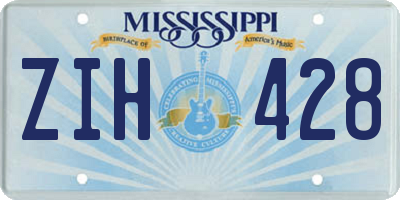 MS license plate ZIH428