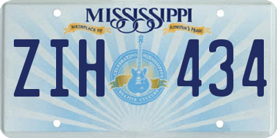 MS license plate ZIH434