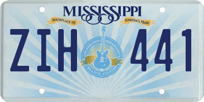 MS license plate ZIH441