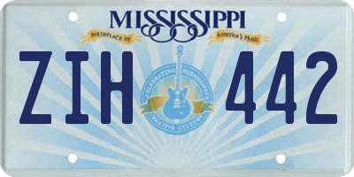 MS license plate ZIH442