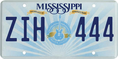 MS license plate ZIH444