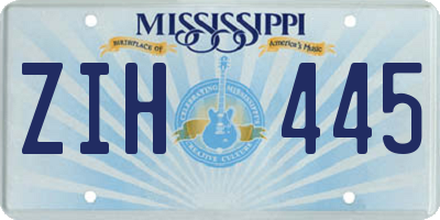 MS license plate ZIH445
