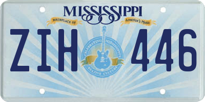 MS license plate ZIH446