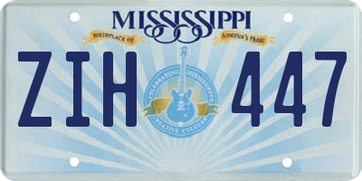 MS license plate ZIH447