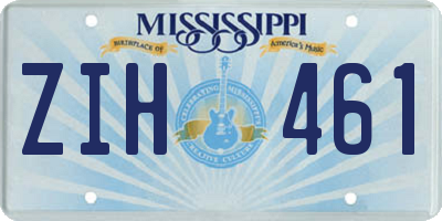 MS license plate ZIH461