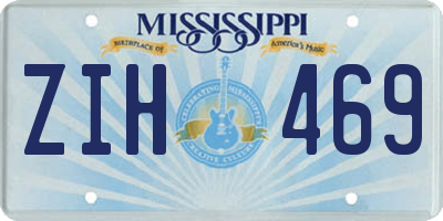 MS license plate ZIH469