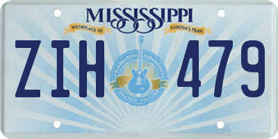 MS license plate ZIH479