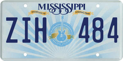 MS license plate ZIH484