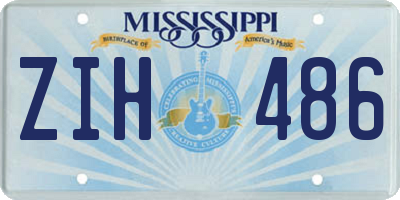 MS license plate ZIH486