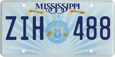 MS license plate ZIH488