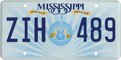 MS license plate ZIH489