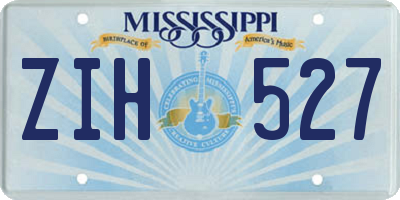MS license plate ZIH527
