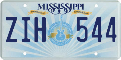 MS license plate ZIH544