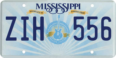 MS license plate ZIH556