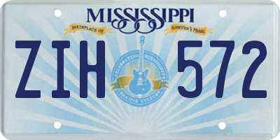MS license plate ZIH572