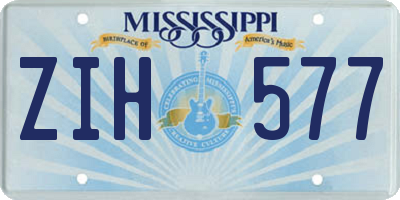 MS license plate ZIH577