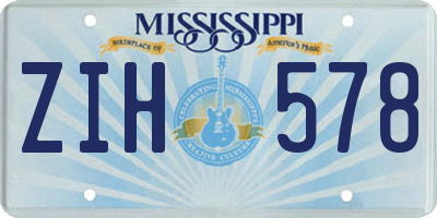 MS license plate ZIH578