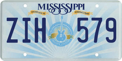 MS license plate ZIH579