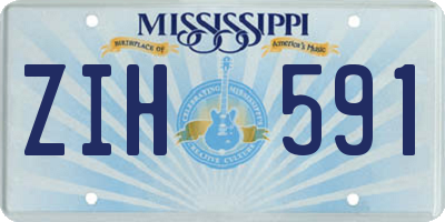 MS license plate ZIH591