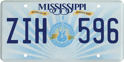 MS license plate ZIH596